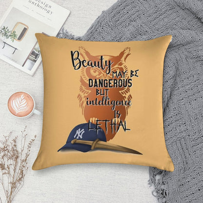 Intelligence Is Lethal - Percy Jackson Quotes Soft Reinforced Edging Throw Pillow