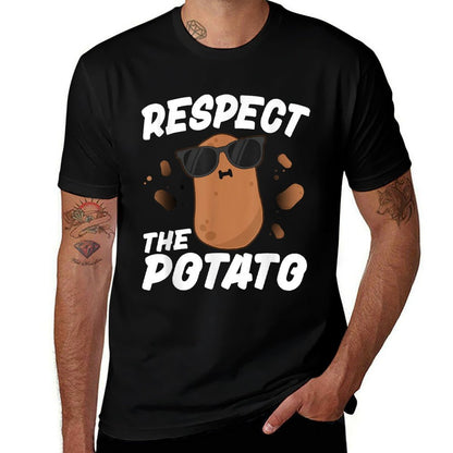 Respect The Potato For Boys Men Funny Vegetable  Quick-drying T-Shirt