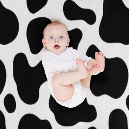 Seamless Cow Pattern Eco-conscious Throw Blanket
