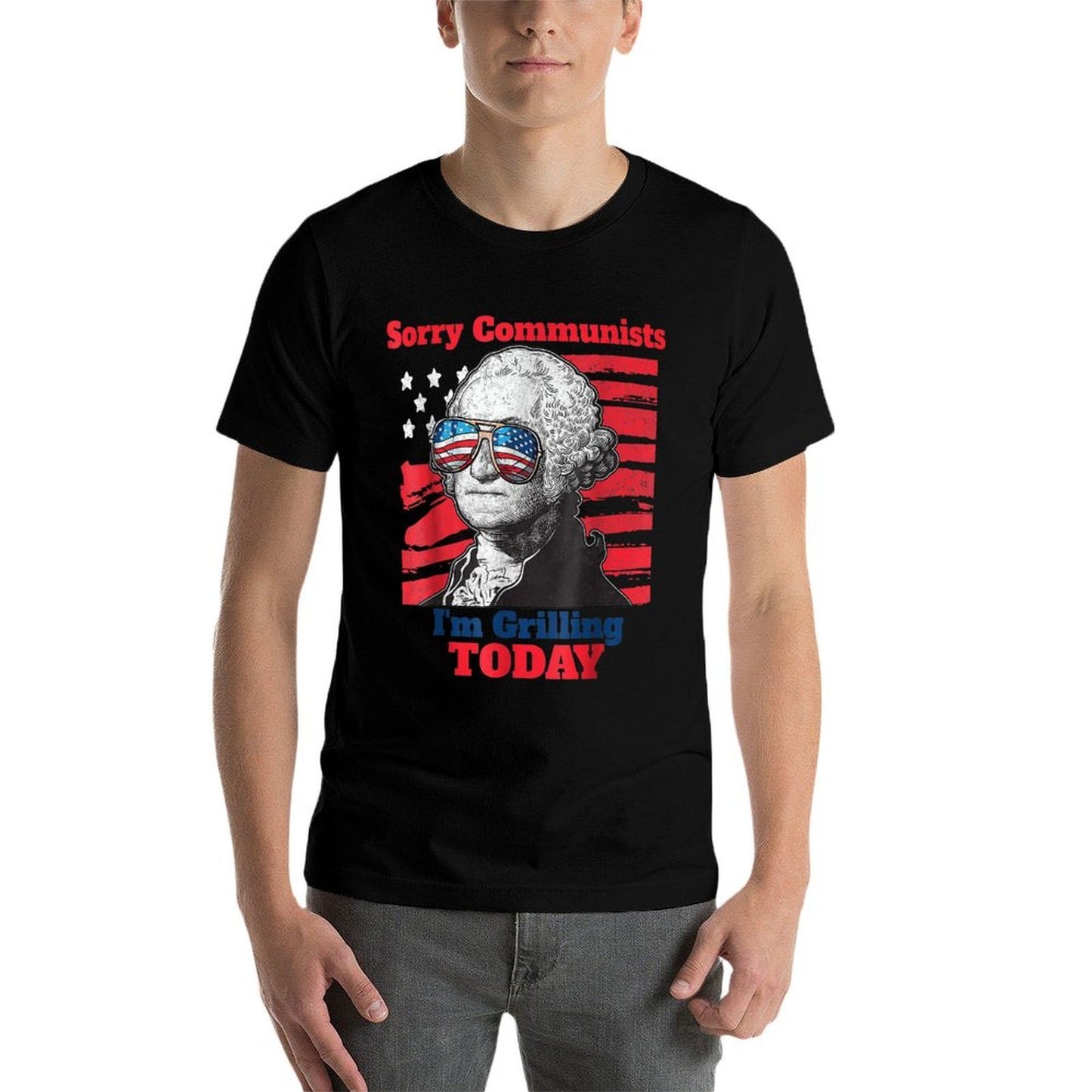 Funny Sorry Communists Im Grilling Today 2024  Affordable Price T-Shirt