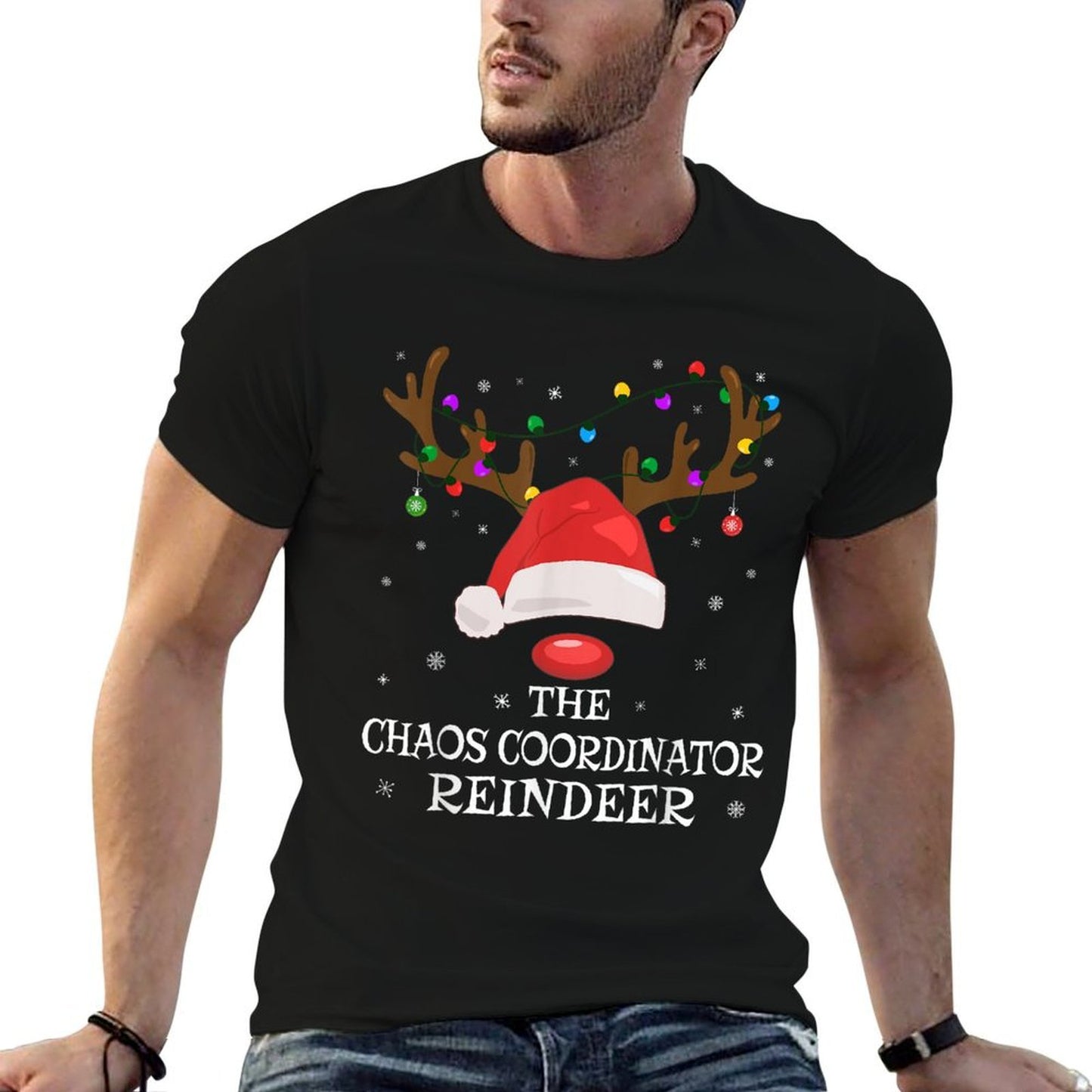 Chaos Coordinator Reindeer Matching Christmas Teacher Mom for Men Women Kids  Relaxed-fit T-Shirt