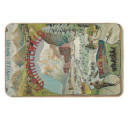 Vintage Grindelwald Swiss Winter Sport Travel Advert  Eco-Friendly Bath Mat