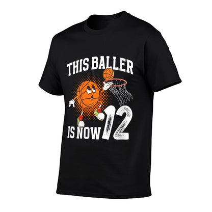 Womens 12th Basketball Birthday Twelve Year Old Basketball Player  Eco-friendly Material T-Shirt