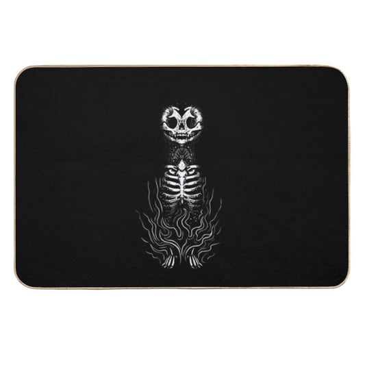 Gothic Black Cat  Easy To Clean Bath Mat