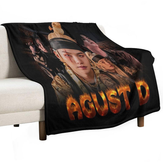 Agust D (Flames) Lightweight Throw Blanket