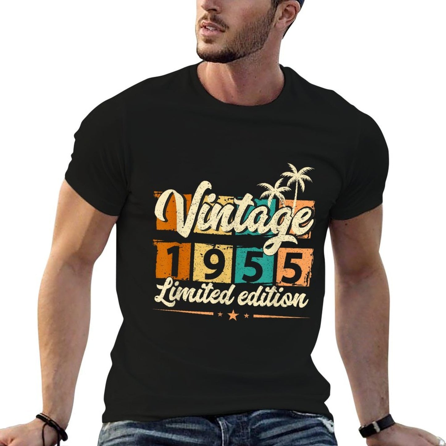 Vintage Born in 1955 Limited Edition Men And Women Birthday Comfortable T-Shirt
