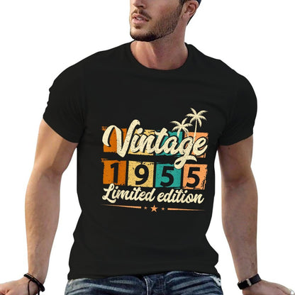 Vintage Born in 1955 Limited Edition Men And Women Birthday Comfortable T-Shirt
