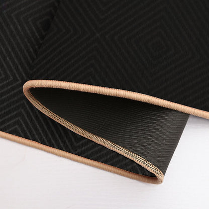 Reims, France Luxueux Black And Gold Hues Art Deco  Stain-Proof Bath Mat