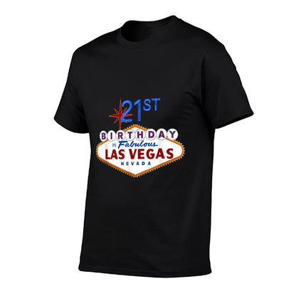 21st Birthday in Las Vegas Classic Sign Souvenir T  Stretchy T-Shirt