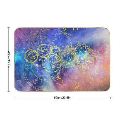 Time Lord Writing (vortex Hues)  Dirt-Trapping Bath Mat