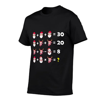 Christmas Math Quiz Teacher - Equation Math Teacher  Graphic-printed T-Shirt