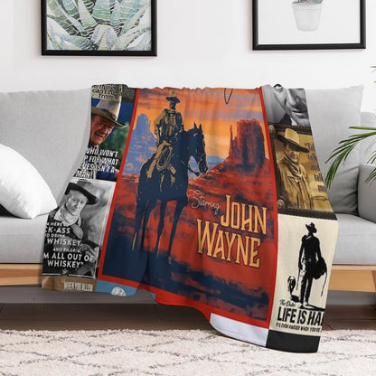 John Wayne Quote Machine-washable Throw Blanket