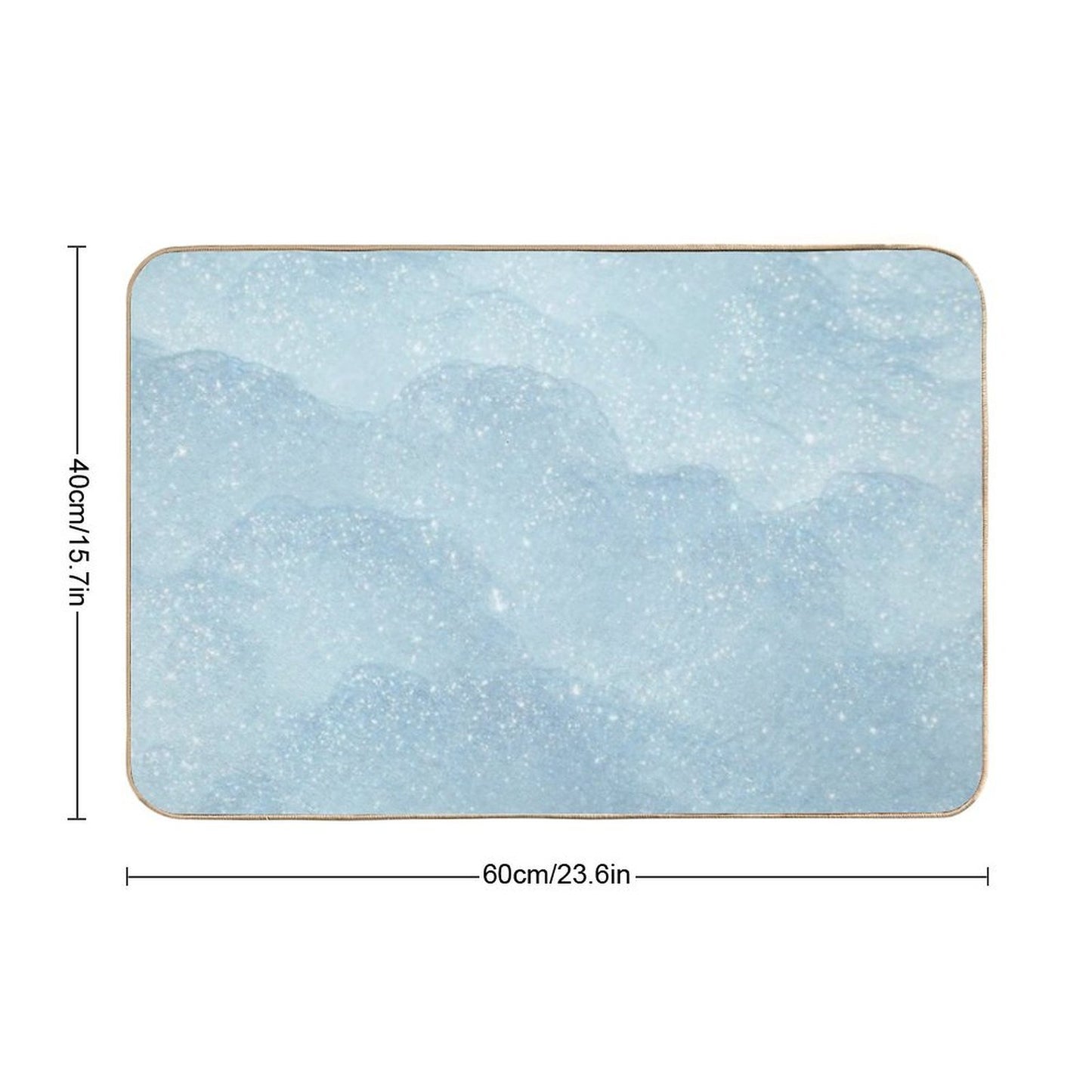 Comfy Snowstorm  Eco-Friendly Bath Mat