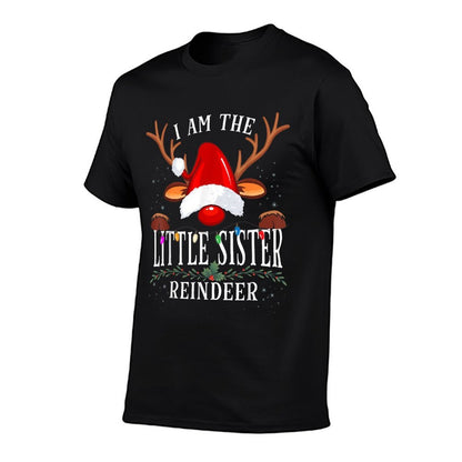 I Am The Little Sister Reindeer Christmas Family  Breathable T-Shirt