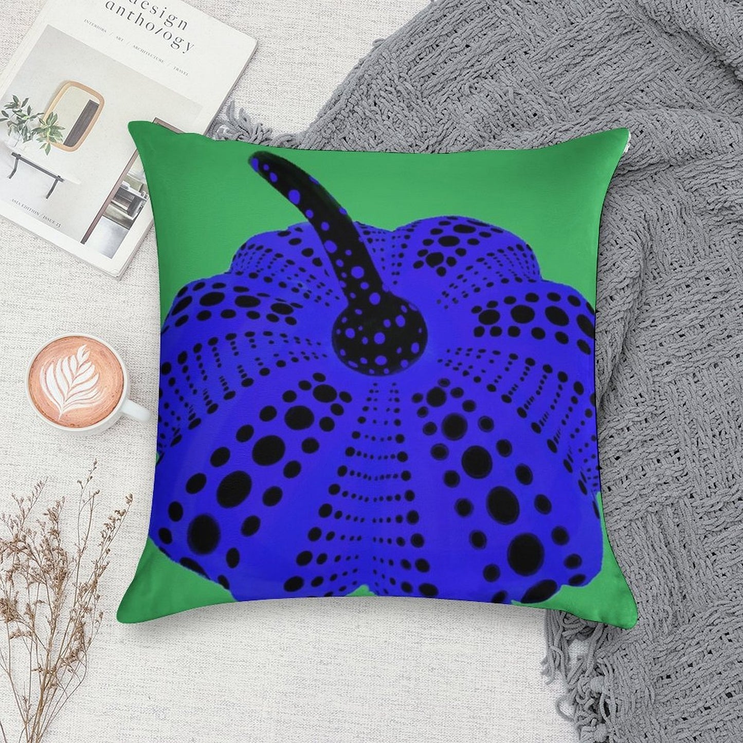 Polka Dot Pumpkin Soft High-Density Material Throw Pillow