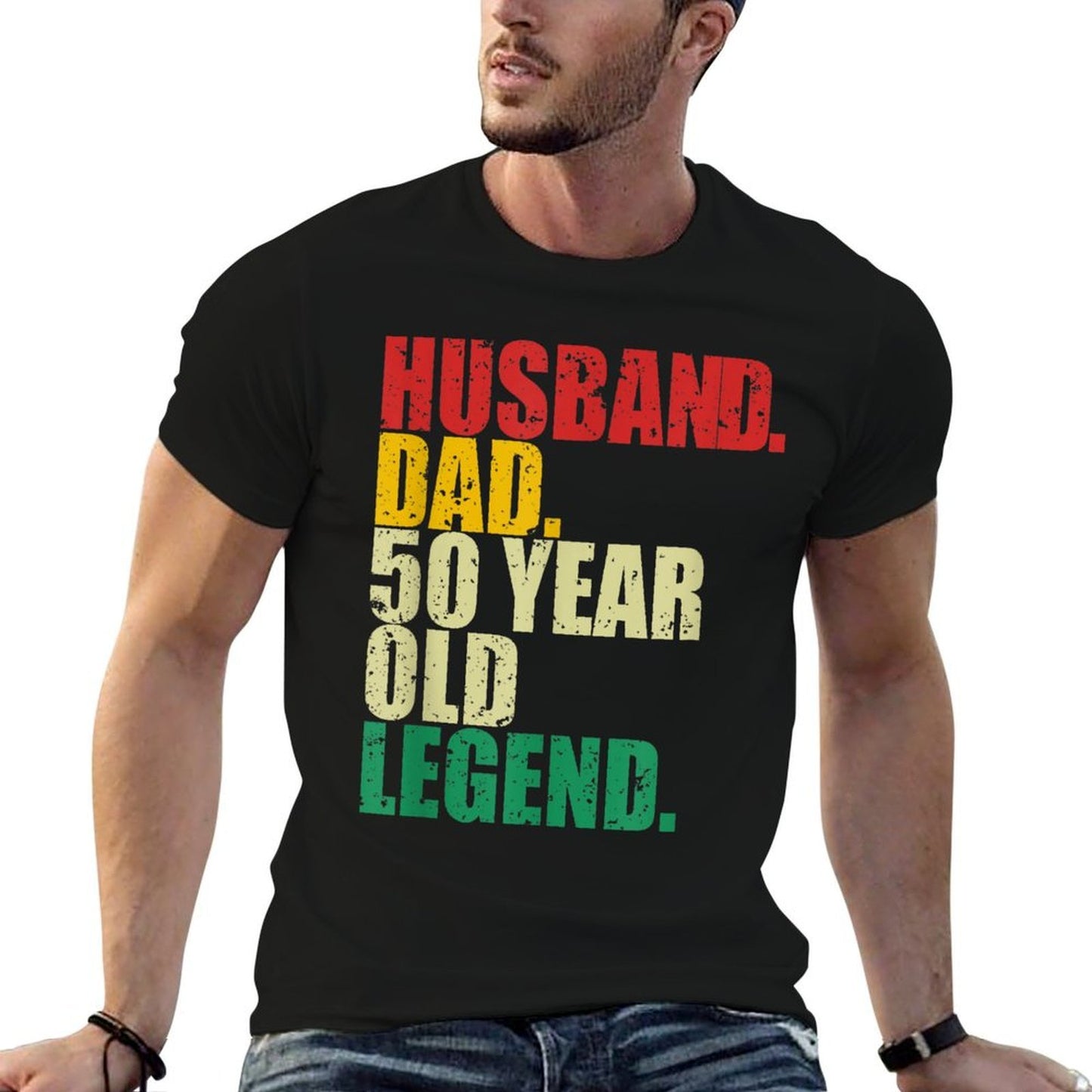 Husband Dad 50 Year Old Legend 50th Birthday Papa Father Comfortable T-Shirt