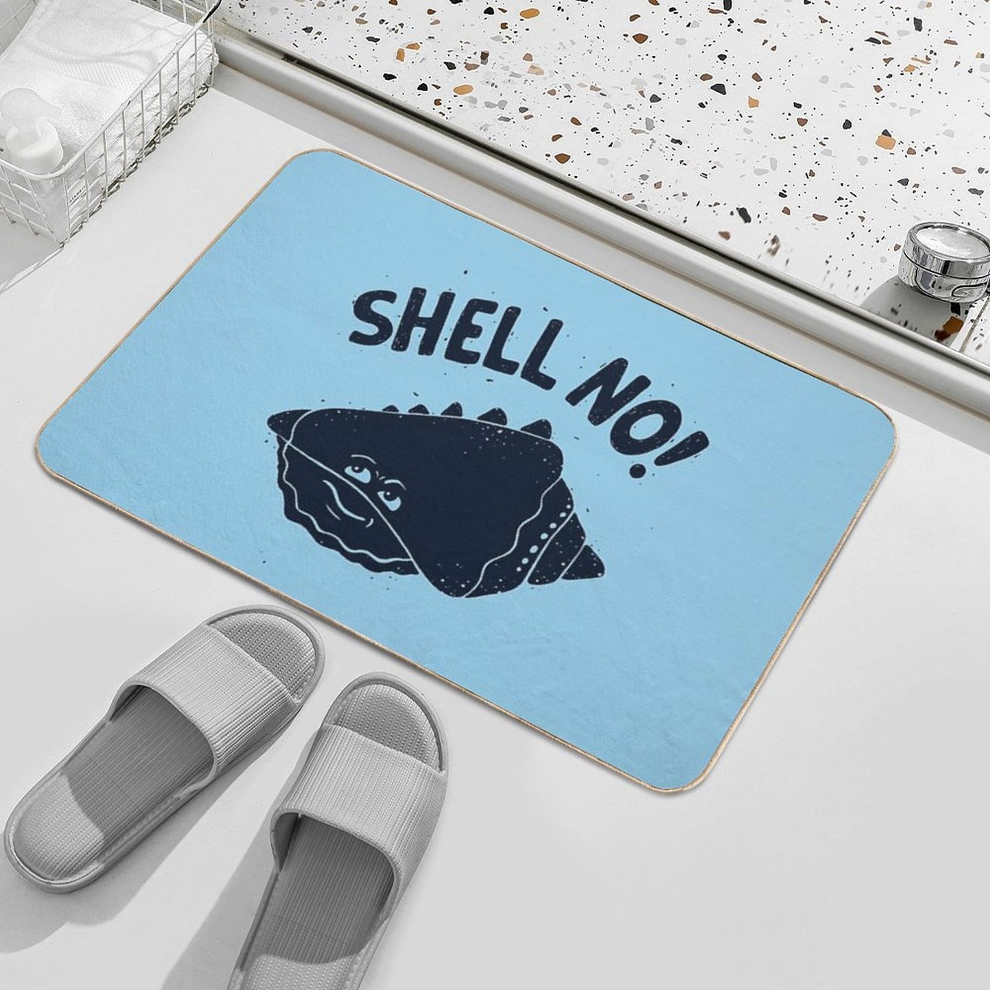 (S)HELL NO.  Slip-Resistant Bath Mat