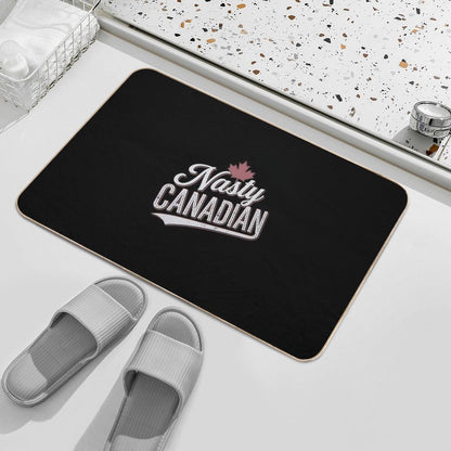 Nasty Canadian Maple Elbows Up True North Strong And Free  Fade-Resistant Bath Mat