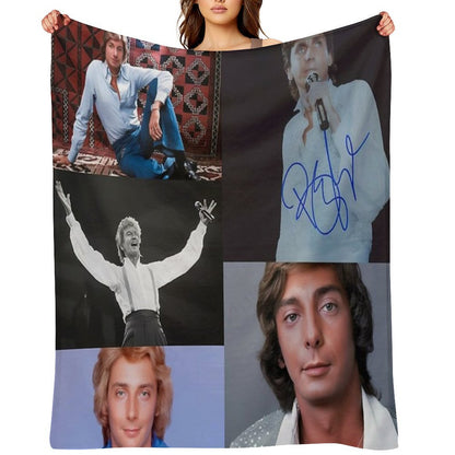 Barry Manilow Signed Compact Throw Blanket