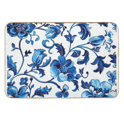 Blue Pattern  Stain-Proof Bath Mat