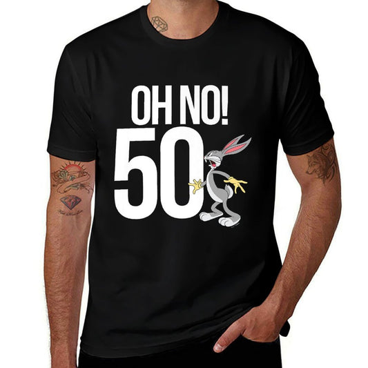 Looney Tunes Bugs Bunny Oh No! 50! 50th Birthday Premium  Tagless Design T-Shirt