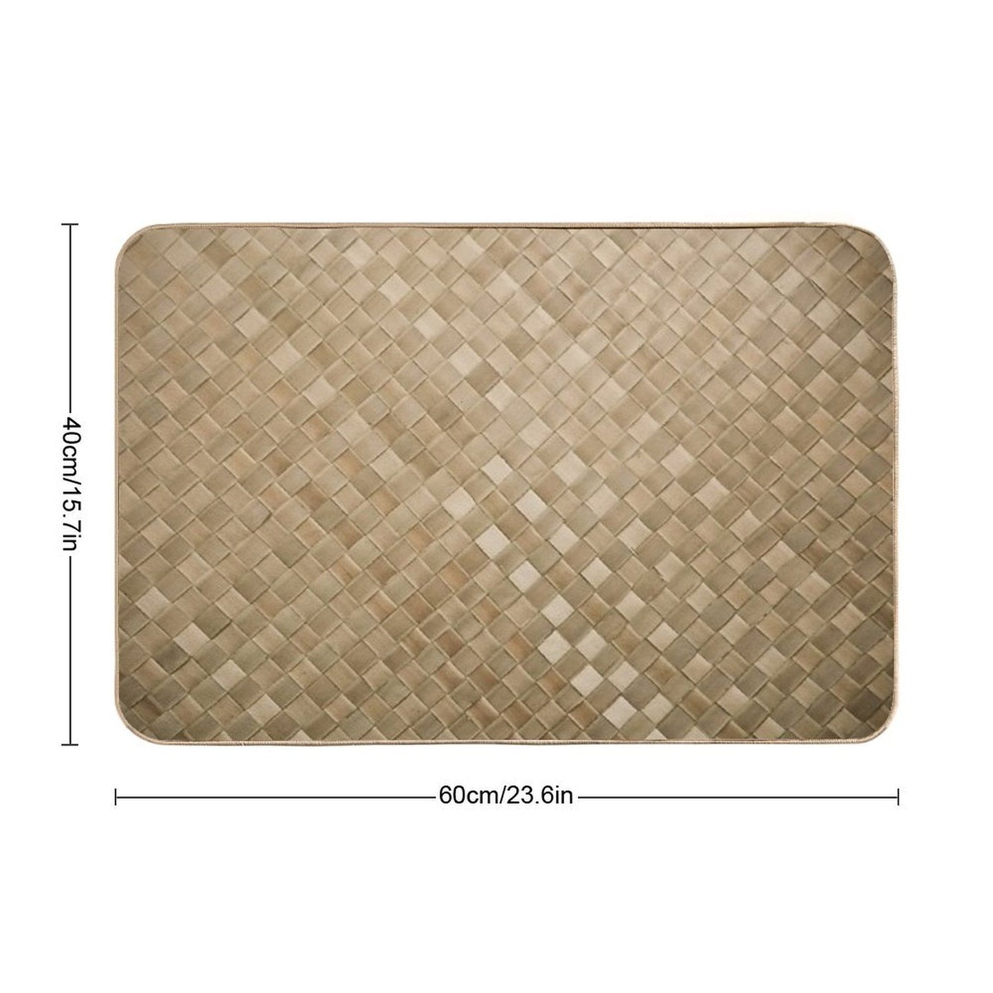 Lauhala Mat (Print ONLY - Not Weaving Material)  Anti-Trip Bath Mat