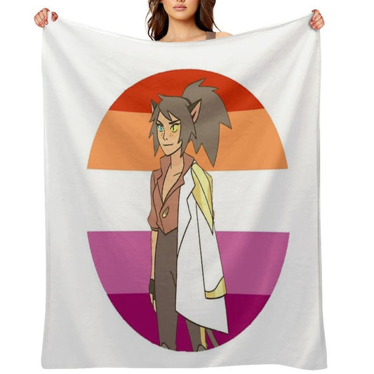 Future Catra She-Ra Lesbian Flag SPOP Velvety-soft Throw Blanket