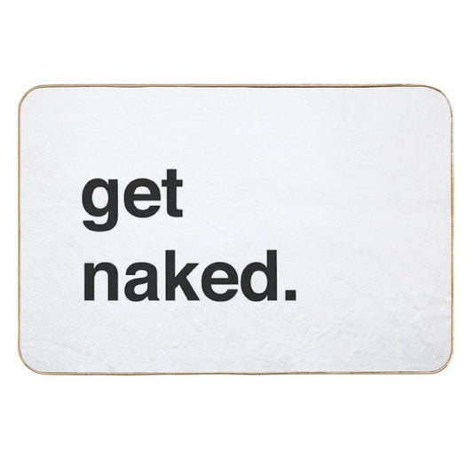 Get Naked - Black And White  Dirt-Trapping Bath Mat