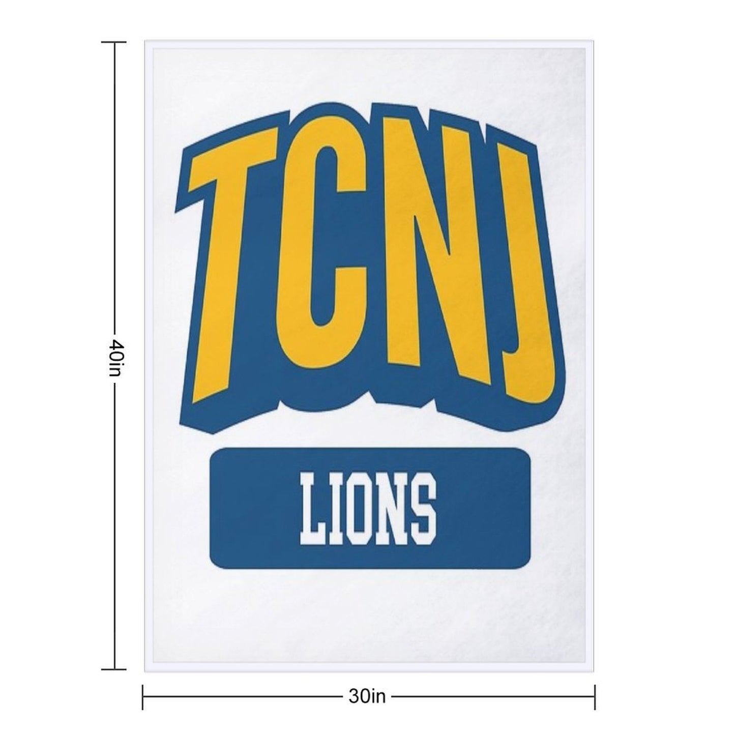 TCNJ Lions Collegiate Arch Comfort Throw Blanket