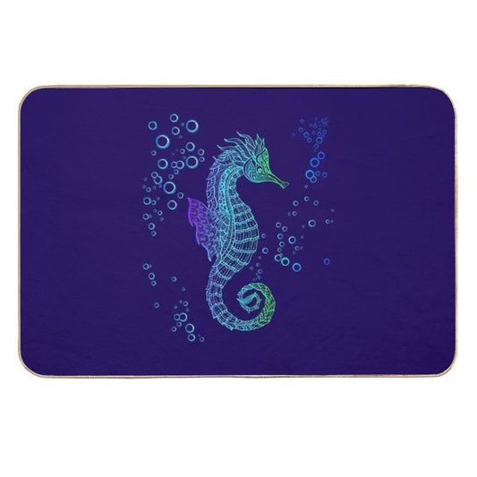 Tribal Seahorse  Multi-Purpose Bath Mat