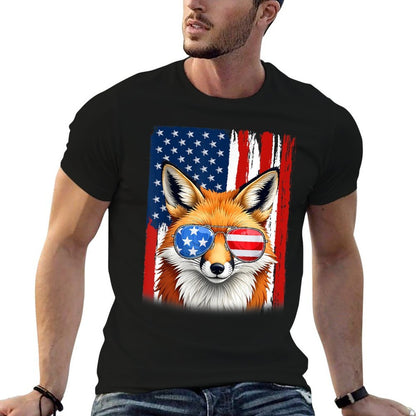 Fox US America Men Women 4th of July Patriotic  Breathable T-Shirt
