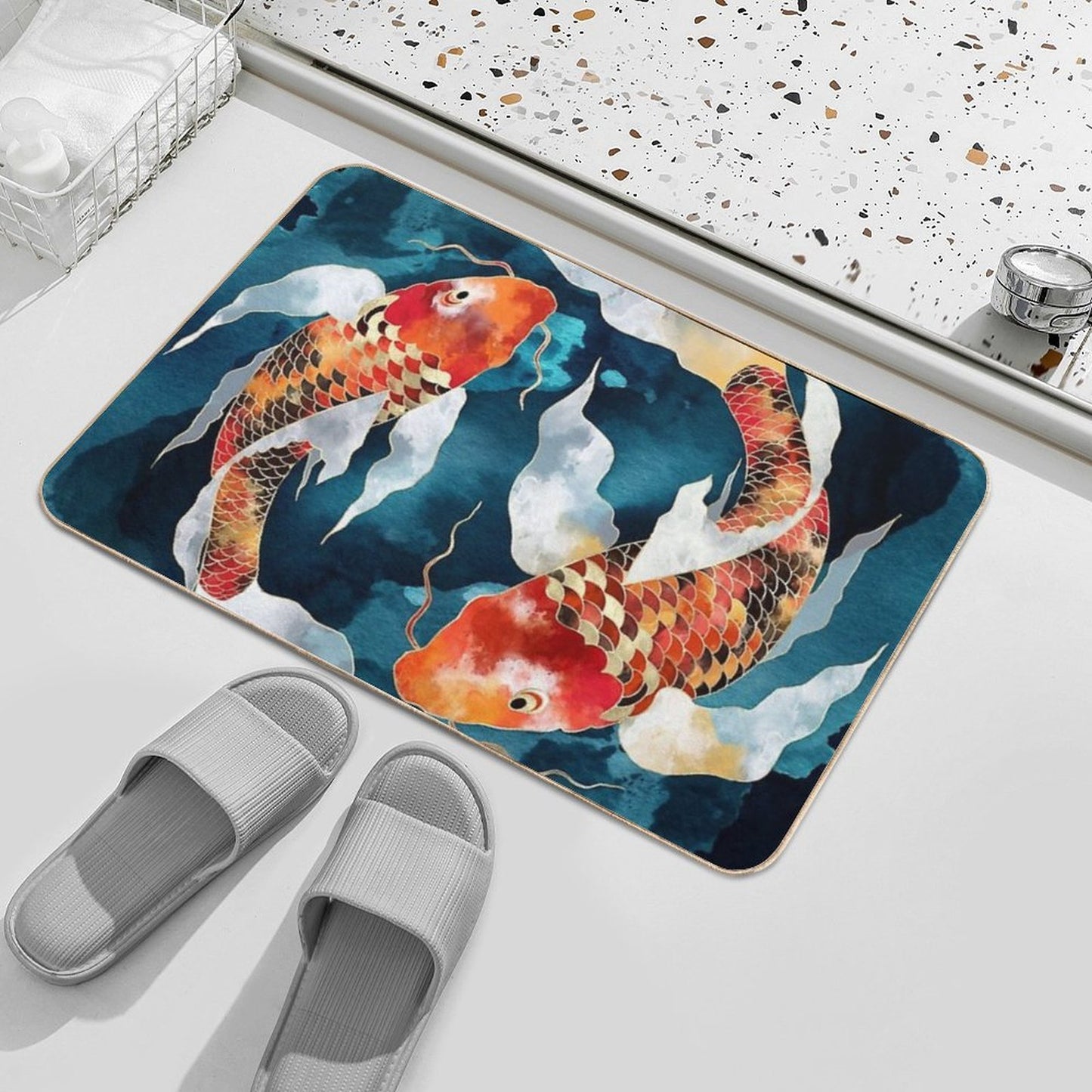 Metallic Koi  Eco-Friendly Bath Mat