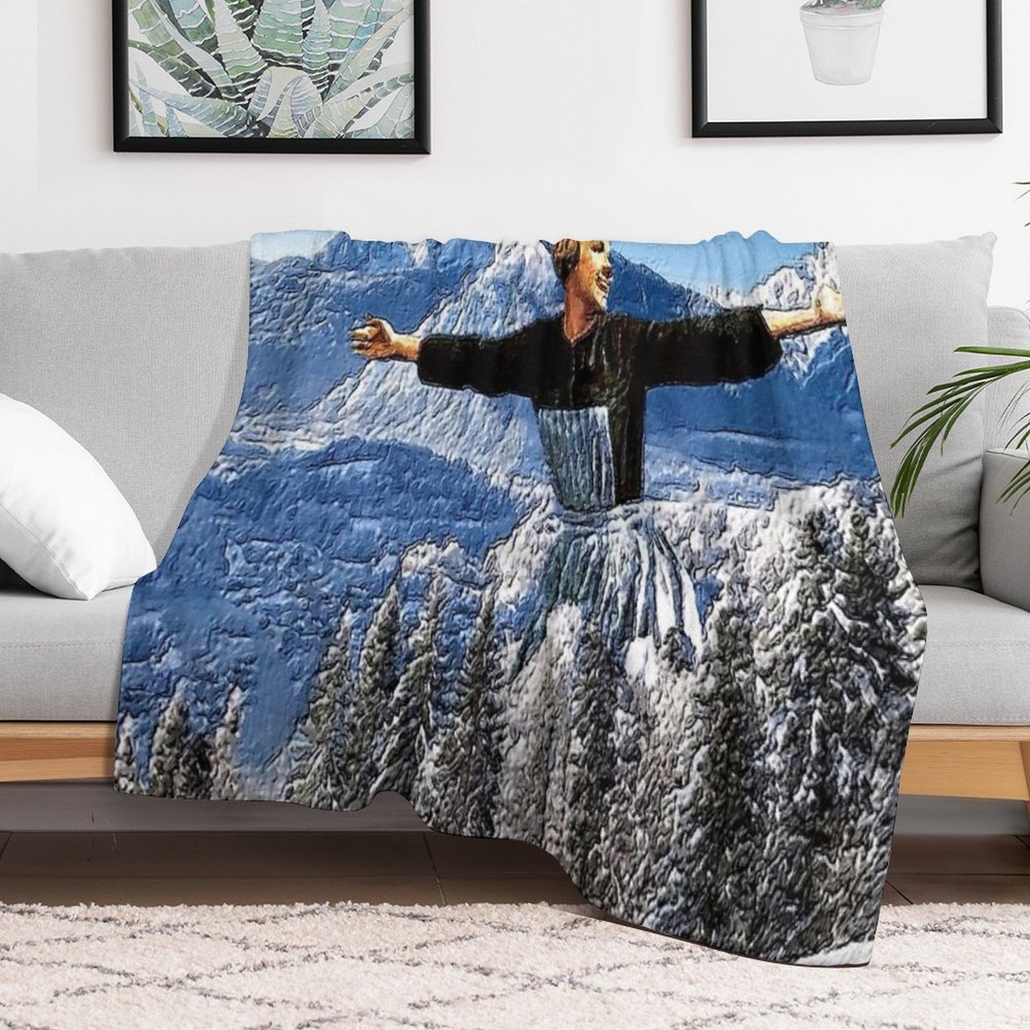 Alive Hills- Oil And Impressionism Art Compact Throw Blanket