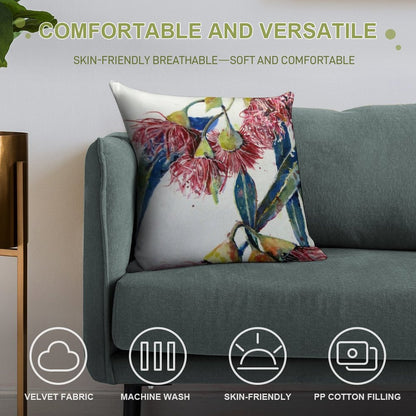 Eucalyptus Gum Blossoms2 Soft Durable Construction Throw Pillow