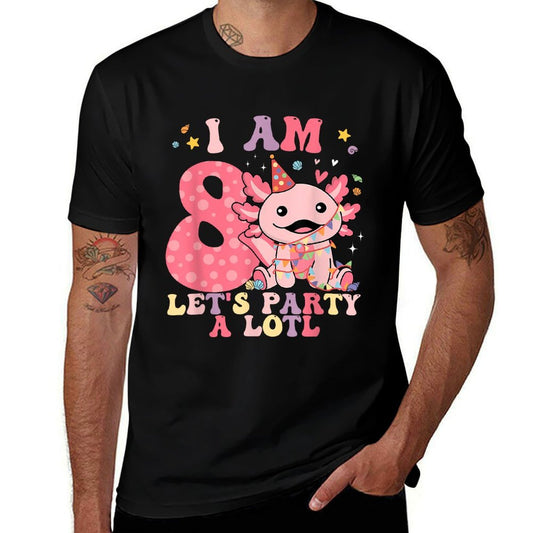 Kids Axolotl 8th Birthday - I M 8 Lets Party Alotl  Classic T-Shirt