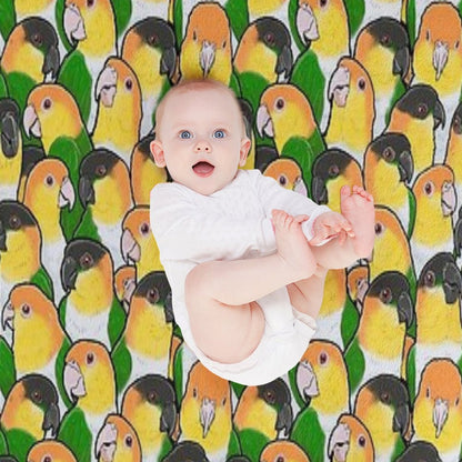 Caique Parrots Wrinkle-free Throw Blanket