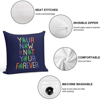 Your Now Is Not Your Forever  John Green  Turtles All The Way Down Soft Reinforced Edging Throw Pillow