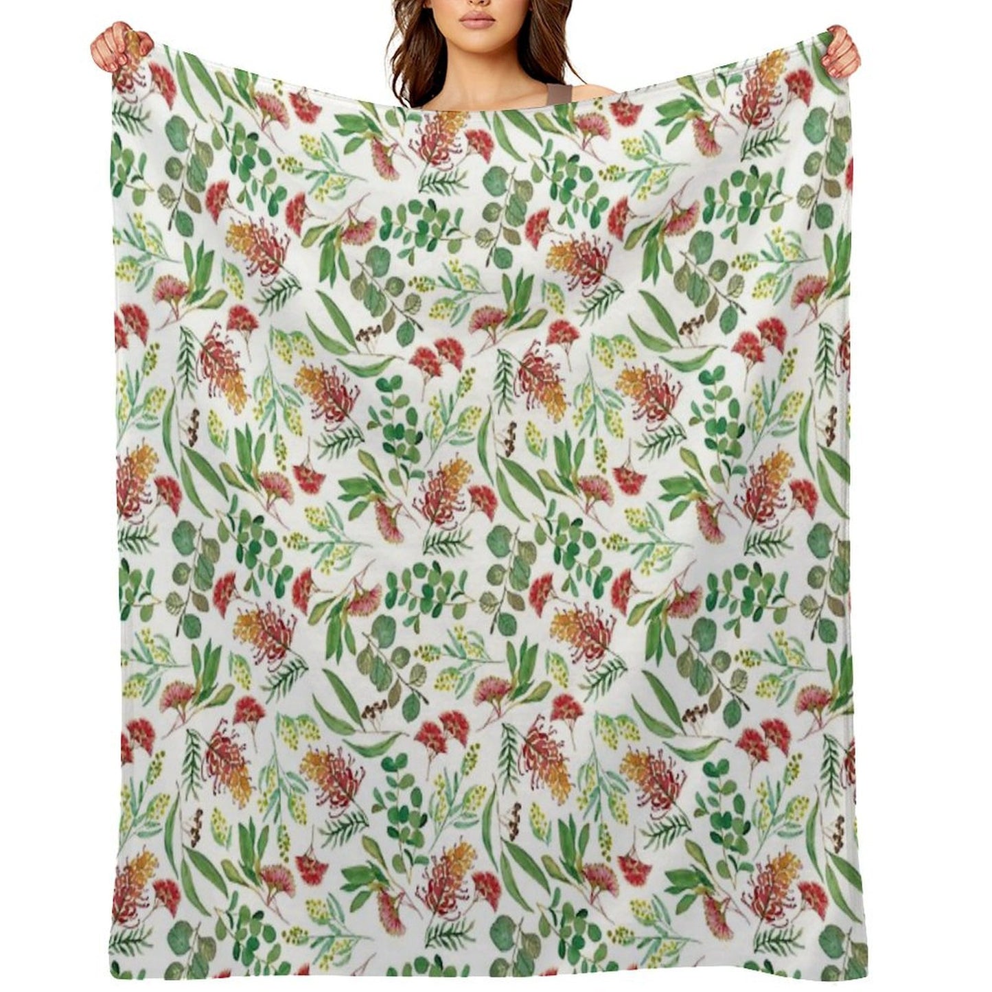 Australian Botanical Eco-conscious Throw Blanket