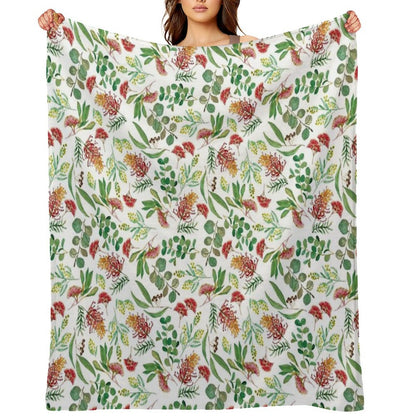 Australian Botanical Eco-conscious Throw Blanket