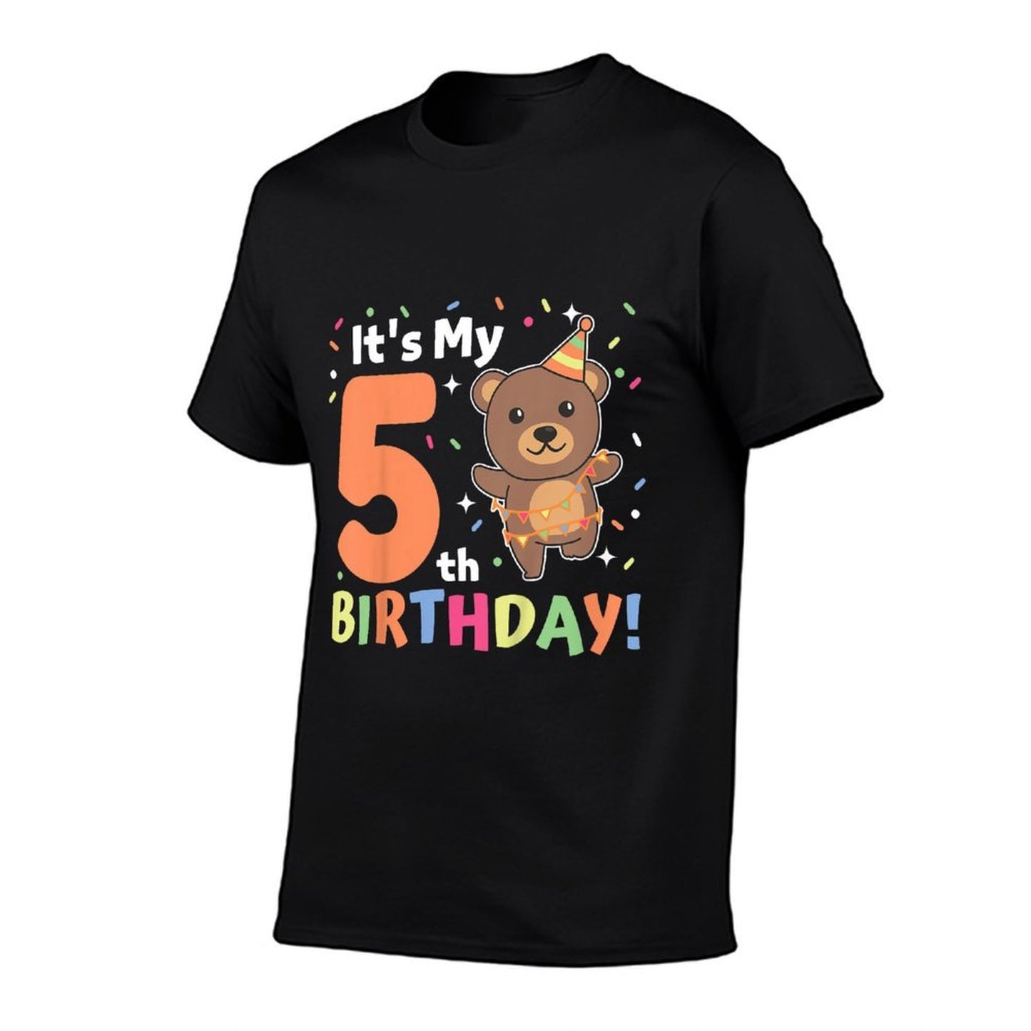 Kids 5th Birthday Bear For Kids Five Years Old  Soft T-Shirt