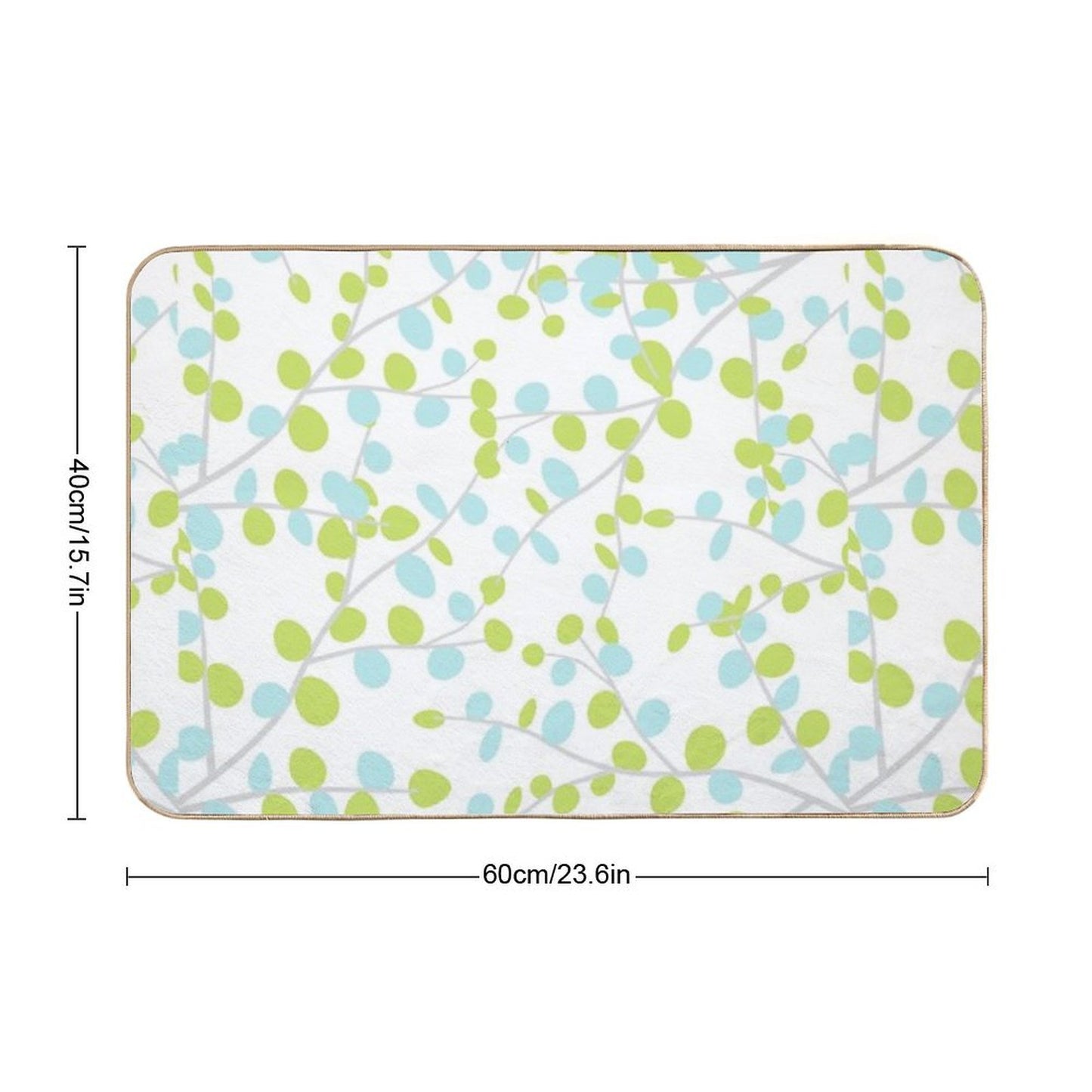 Pastel Tree  Fade-Resistant Bath Mat