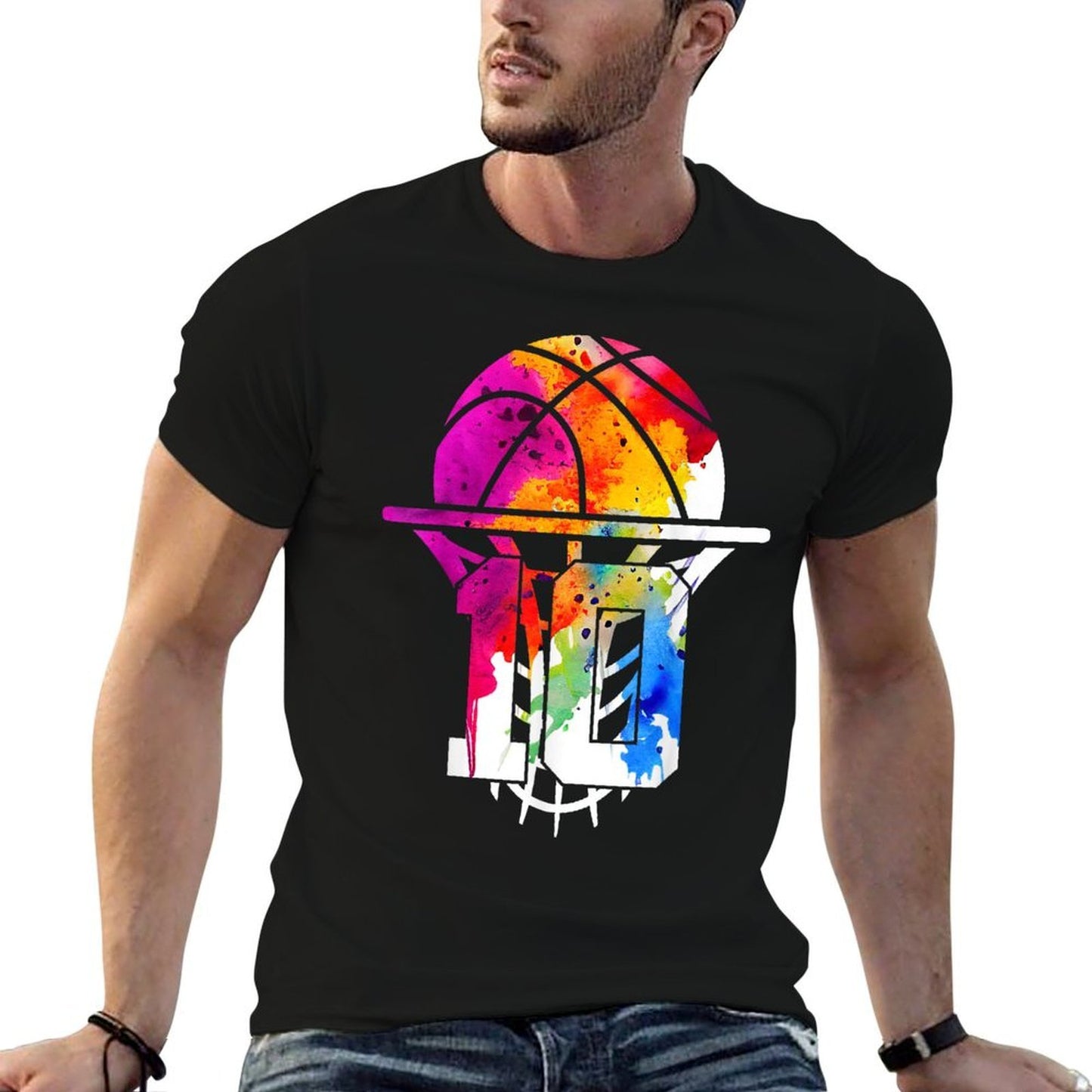 10 YEARS BASKETBALL 10TH BIRTHDAY  Heathered Texture T-Shirt