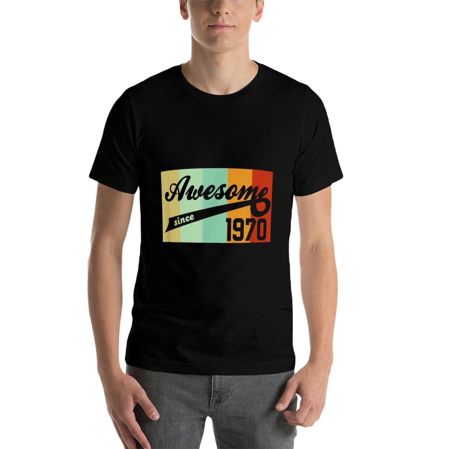 50th Birthday 1970 Vintage Retro Awesome Since 1970  Odor-resistant T-Shirt