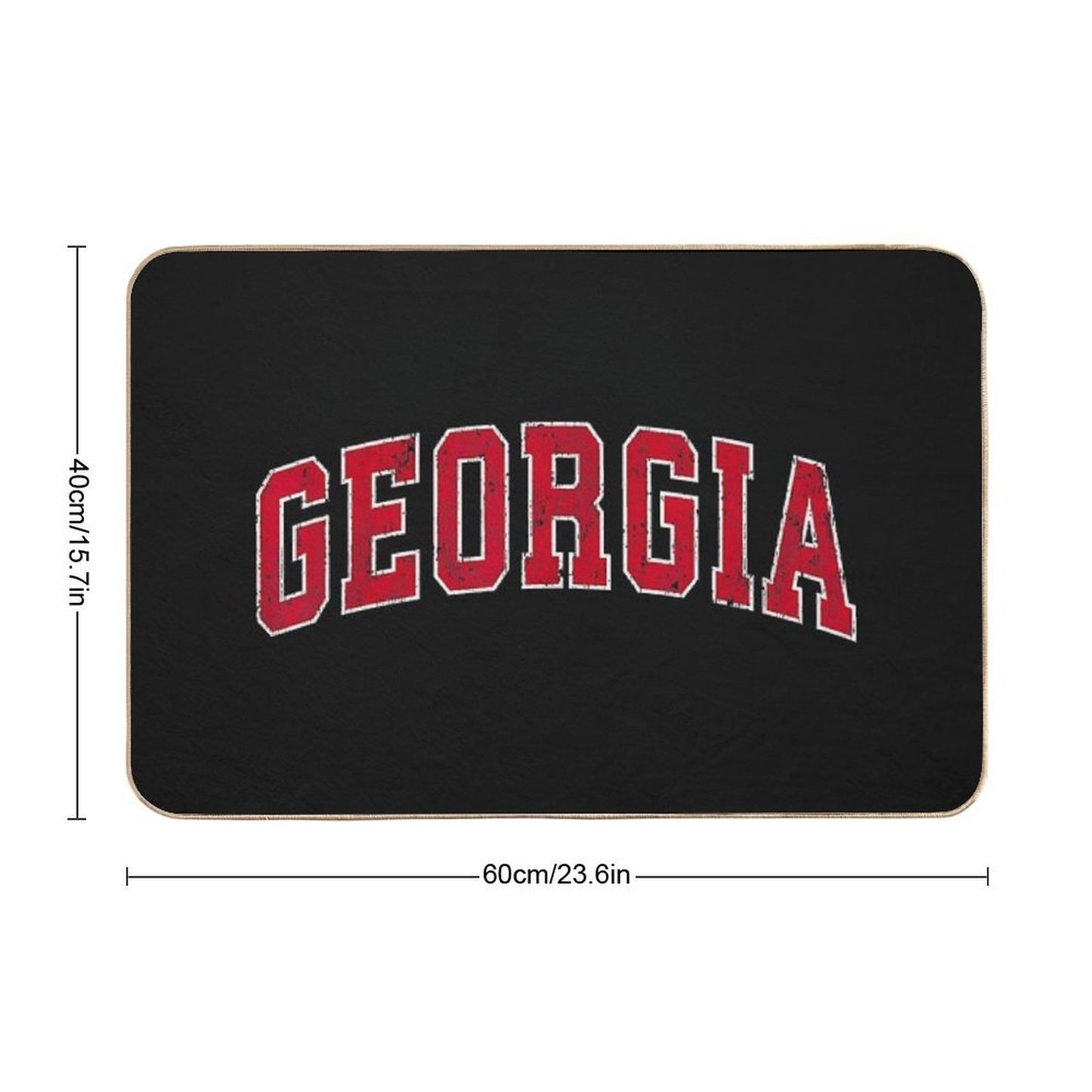 Mens Womens Kids Georgia GA Vintage Sports Red Varsity Style  Long-Lasting Bath Mat