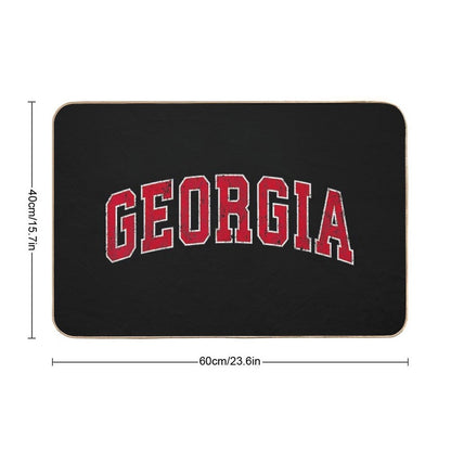 Mens Womens Kids Georgia GA Vintage Sports Red Varsity Style  Long-Lasting Bath Mat