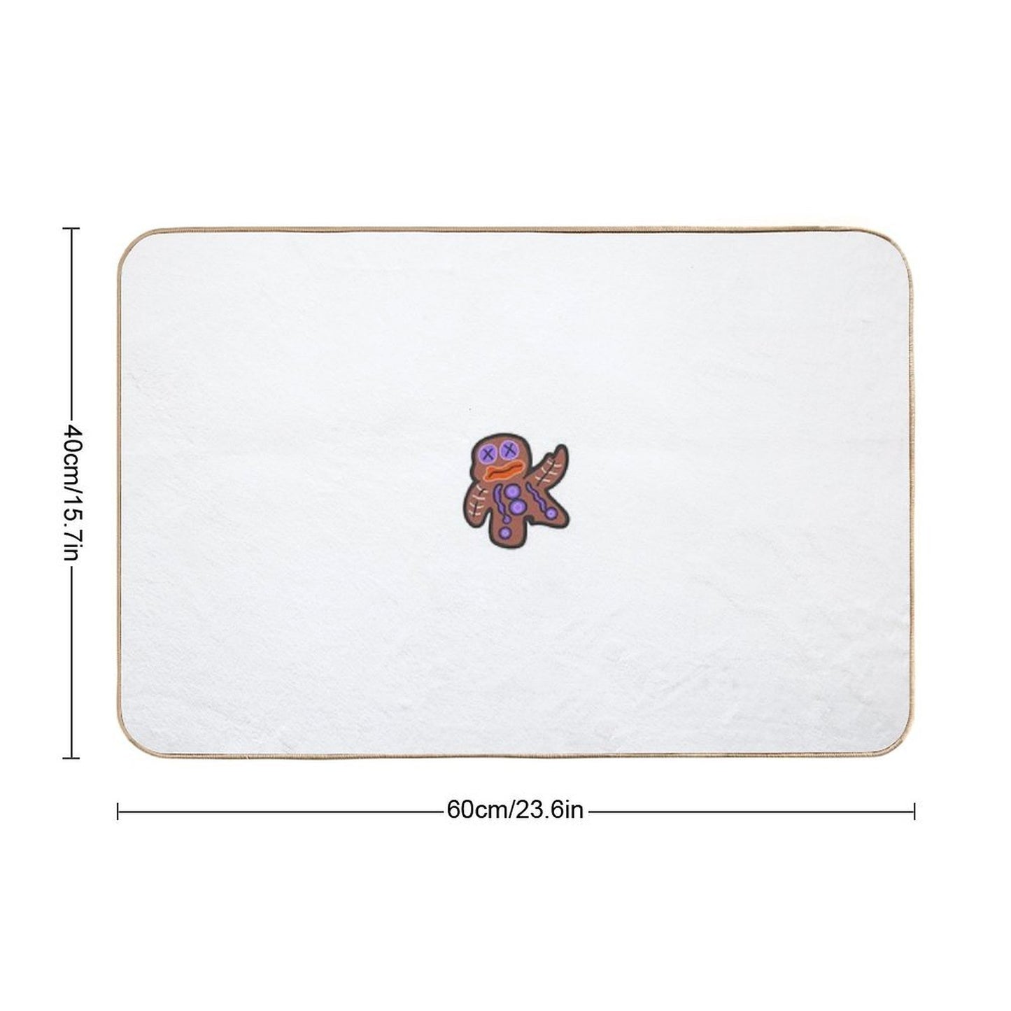 Dead Gingerbread Man  Anti-Trip Bath Mat