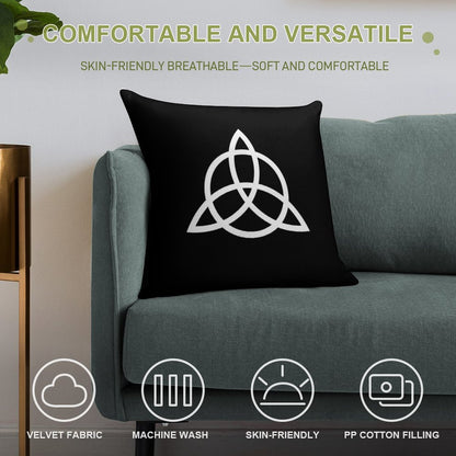 Charmed Soft Short Plush Fabric Throw Pillow