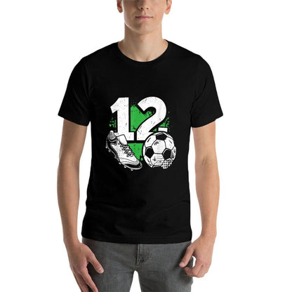 12th Birthday Boy Soccer Player Football 12 Years Old  Polyester Blend T-Shirt