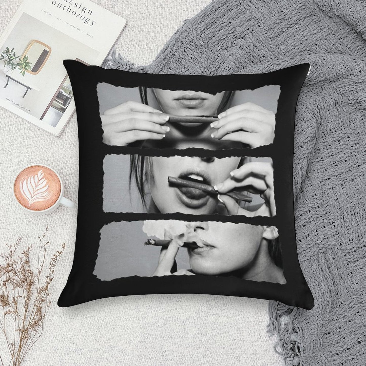 Girls Love Blunts Soft Skin-Friendly Throw Pillow