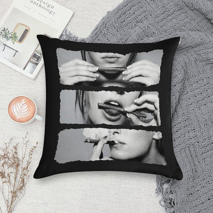 Girls Love Blunts Soft Skin-Friendly Throw Pillow